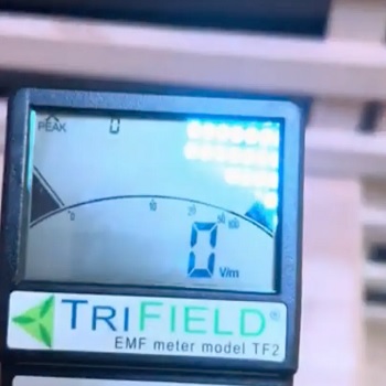 TriField EMF Reader in Infrared Sauna